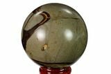 Polished Septarian Sphere - Madagascar #154124-1